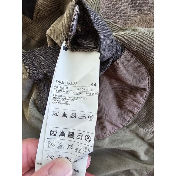 Sisley Wool Blend Blazer Military Field Women’s Size 8/44 Slim Fit Made in Italy - Picture 14 of 16